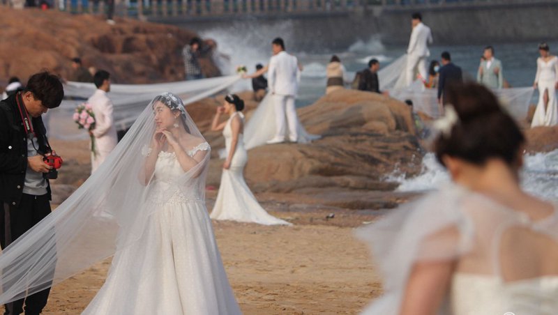 海边婚纱照